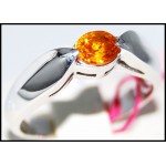 Yellow Sapphire Solitaire Ring Gemstone 14K White Gold [RR0047]