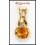 Gemstone Citrine Pendant Eternity Diamond 18K Yellow Gold [P0057]