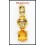 Diamond Citrine Pendant Jewelry Gemstone 18K Yellow Gold [P0059]