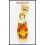 Natural Gemstone 18K Yellow Gold Citrine Solitaire Pendant [P0047]