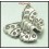 3x Butterfly Jewelry Findings Beads Hill Tribe Silver Wholesale [KB007]