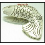 1x Jewelry Findings Hill Tribe Silver Fish Beads Wholesale [KB110]