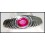 Solid 18K White Gold With Natural Oval Ruby Ring [RS0068]