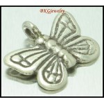 3x Karen Hill Tribe Silver Butterfly Charms Jewelry Supplies [KC059]