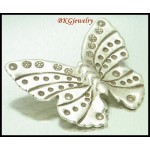 1x Karen Charms Hill Tribe Silver Jewelry Findings Butterfly [KC073]