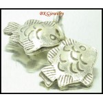 2x Hill Tribe Silver Jewelry Findings Fish Charms Wholesale [KC076]