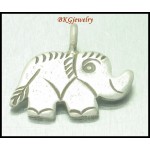 3x Elephant Jewelry Supplies Thai Hill Tribe Silver Charms [KC025]
