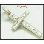 3x Jewelry Supplies Wholesale Cross Charms Hill Tribe Silver [KC041]
