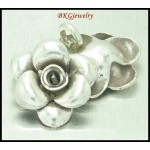 3x Jewelry Supplies Flower Charms Hill Tribe Silver Wholesale [KC003]