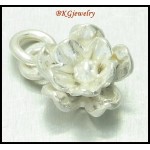 3x Hill Tribe Silver Flower Charms Wholesale Jewelry Findings [KC026]
