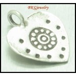 5x Jewelry Supplies Wholesale Hill Tribe Silver Heart Charms [KC031]