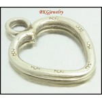 3x Jewelry Findings Hill Tribe Silver Charms Heart Wholesale [KC070]