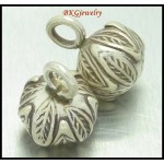 3x Hill Tribe Silver Charms Wholesale Jewelry Findings Ball [KC013]