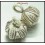 3x Hill Tribe Silver Charms Wholesale Jewelry Findings Ball [KC013]