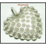 1x Jewelry Supply Wholesale Hill Tribe Silver Heart Pendant [KC013]
