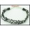 Waxed Cotton Cord Hill Tribe Silver Bracelet Jewelry Handmade [KH054]