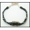 Waxed Cotton Cord Handmade Hill Tribe Silver Bead Bracelet [KH073]