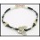 Waxed Cotton Cord Bracelet Jewelry Hill Tribe Silver Butterfly [KH146]