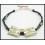 Hill Tribe Silver Bead Handmade Bracelet Waxed Cotton Cord [KH150]