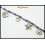 Waxed Cotton Cord Handmade Hill Tribe Silver Charm Bracelet [KH094]