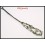 Hill Tribe Silver Charm Bracelet Waxed Cotton Cord Weaving [KH166]