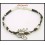 Waxed Cotton Cord Weaving Bracelet Hill Tribe Silver Butterfly [KH145]
