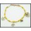 Waxed Cotton Cord Weaving Hill Tribe Silver Charm Bracelet [KH095]