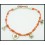 Hill Tribe Silver Charm Bracelet Waxed Cotton Cord Weaving [KH100]