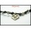 Hill Tribe Silver Heart Charm Necklace Waxed Cotton Cord [KH092]