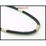 Waxed Cotton Cord Necklace Hill Tribe Silver Bead Wholesale [KH111]