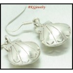 Handmade Shellfish Earrings Jewelry Hill Tribe Silver [KH057]
