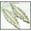 Hill Tribe Silver Leaf Earrings Dangle Jewelry Handmade [KH068]