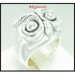 925 Sterling Silver Wholesale Electroforming Owl Band Ring [MR086]