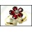 Flower Ruby Ring and Diamond Solid 18K Yellow Gold [RF0001]