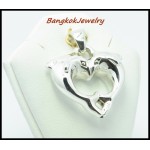 Dolphin Electroform Pendant Jewelry Sterling Silver [MP004]