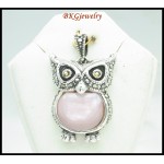Electroform Marcasite Fashion Sterling Silver Owl Pendant [MP051]