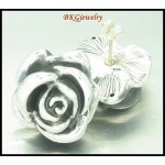 Wholesale Electroforming Rose 925 Sterling Silver Earrings [ME083]