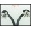 Wholesale Electroforming Sterling Silver Flower Earrings [ME042]