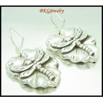 Electroforming Wholesale Dragonfly Earrings 925 Sterling Silver [ME154]