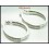 Marcasite Jewelry Electroform Sterling Silver Hoop Earrings [ME140]