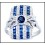 Rectangle Art Deco Ring Style Soild 18K White gold Blue Sapphire Diamond [RA0004]