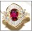 Gorgeous Diamond and Ruby Stunning Ring Solid 18K Yellow Gold [RB0010]
