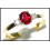 18K Yellow Gold Solitaire Ring Genuine Ruby Diamond [RS0002]