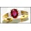 Diamond 18K Yellow Gold Natural Ruby Solitaire Ring [RS0031]
