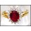18K Yellow Gold Solitaire Exclusive Diamond Ruby Ring [RS0049]