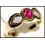 Natural Solitaire Ruby Diamond Ring 18K Yellow Gold [RS0077]