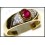 Exclusive Solitaire Diamond Ruby 18K Yellow Gold Ring [RS0080]