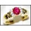 Exclusive Ruby 18K Yellow Gold Solitaire Diamond Ring [RS0086]