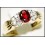 Ruby Solitaire Diamond Stunning Ring 18K Yellow Gold [RS0087]