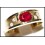 Diamond Solitaire Gorgeous Ruby Ring 18K Yellow Gold [RS0112]